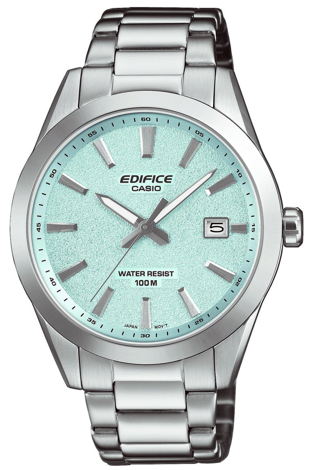 Casio EFV-160D-2BVEF Edifice Herren-Armbanduhr Quarz Edelstahl Hellblau