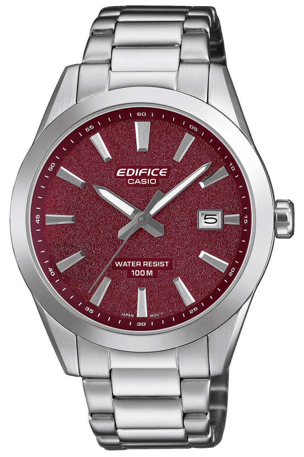 Casio EFV-160D-4AVEF Edifice Herrenuhr Quarz Edelstahl Dunkelrot