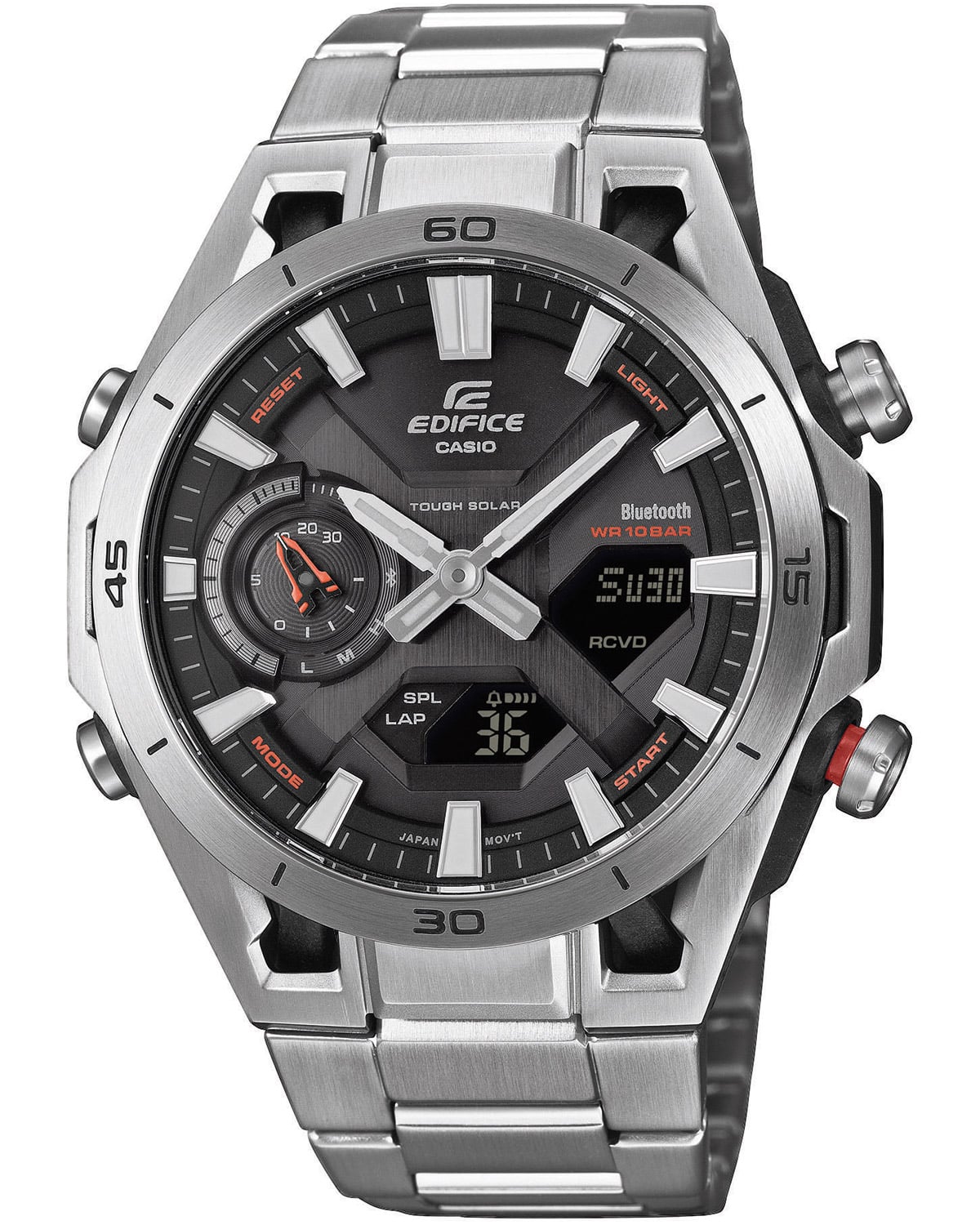 Casio ECB-2300D-1AEF Edifice Herrenuhr Sospensione Solar Bluetooth Schwarz