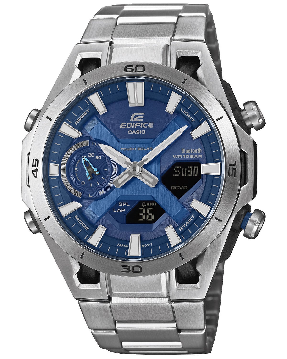 Casio ECB-2300D-2AEF Edifice Herrenuhr Sospensione Solar Bluetooth Blau