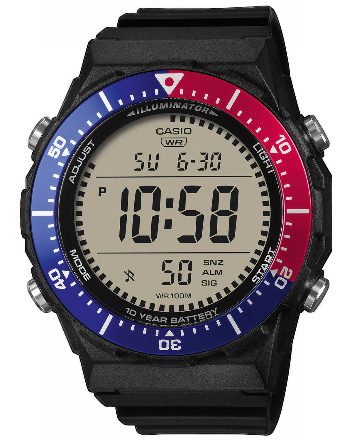 Casio AE-1700H-1A2VEF Casio Timeless Herren-Uhr Digital Blau/Rot
