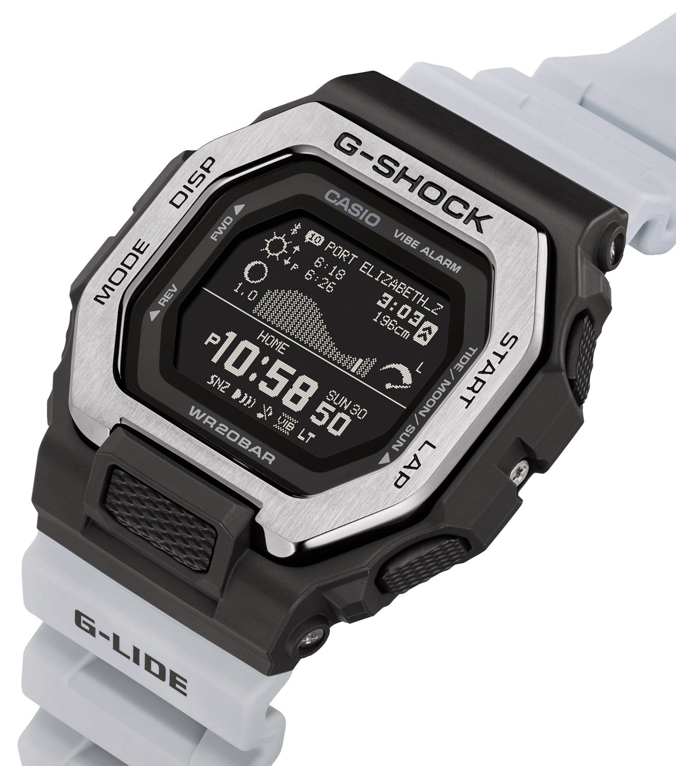 Casio GBX-100TT-8ER G-Shock G-Lide Digitaluhr Hellgrau/Dunkelgrau