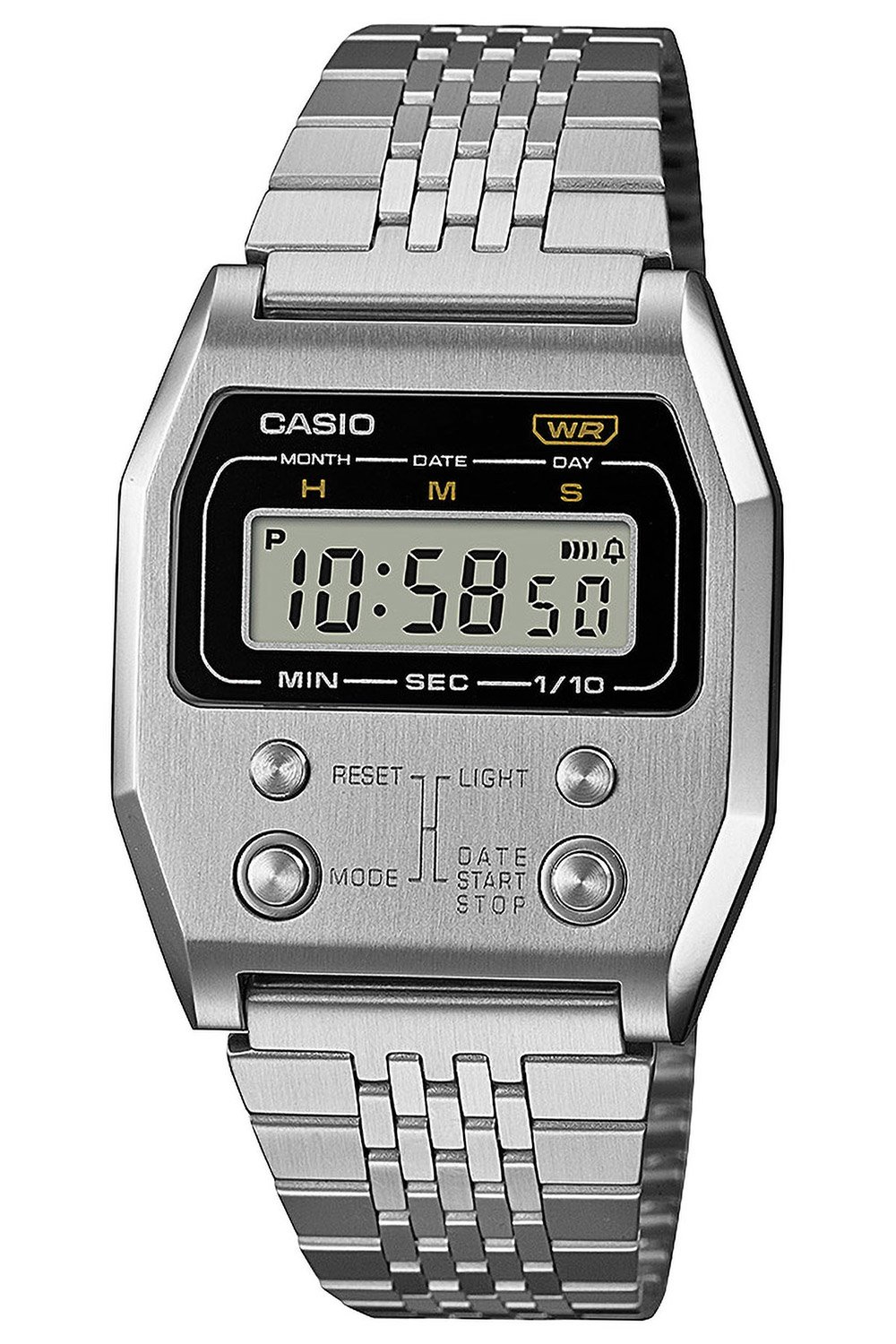 Casio A1100D-1EF Vintage Armbanduhr Digital Stahl