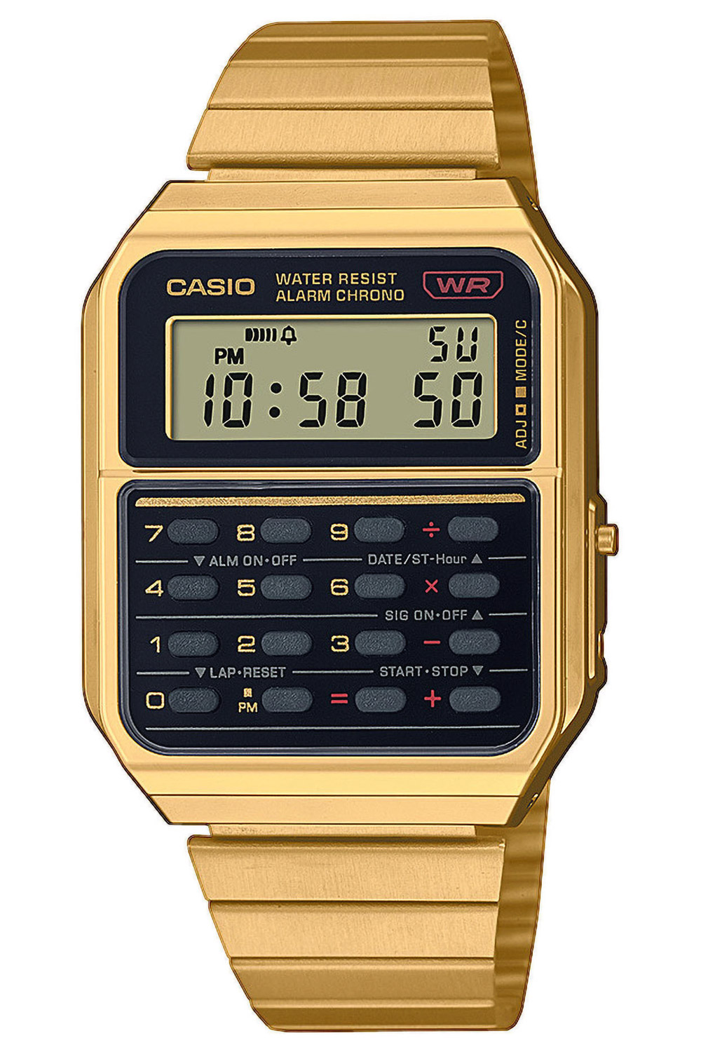 Casio Vintage Edgy Digitaluhr Goldfarben/Schwarz CA-500WEG-1AEF • uhrcenter