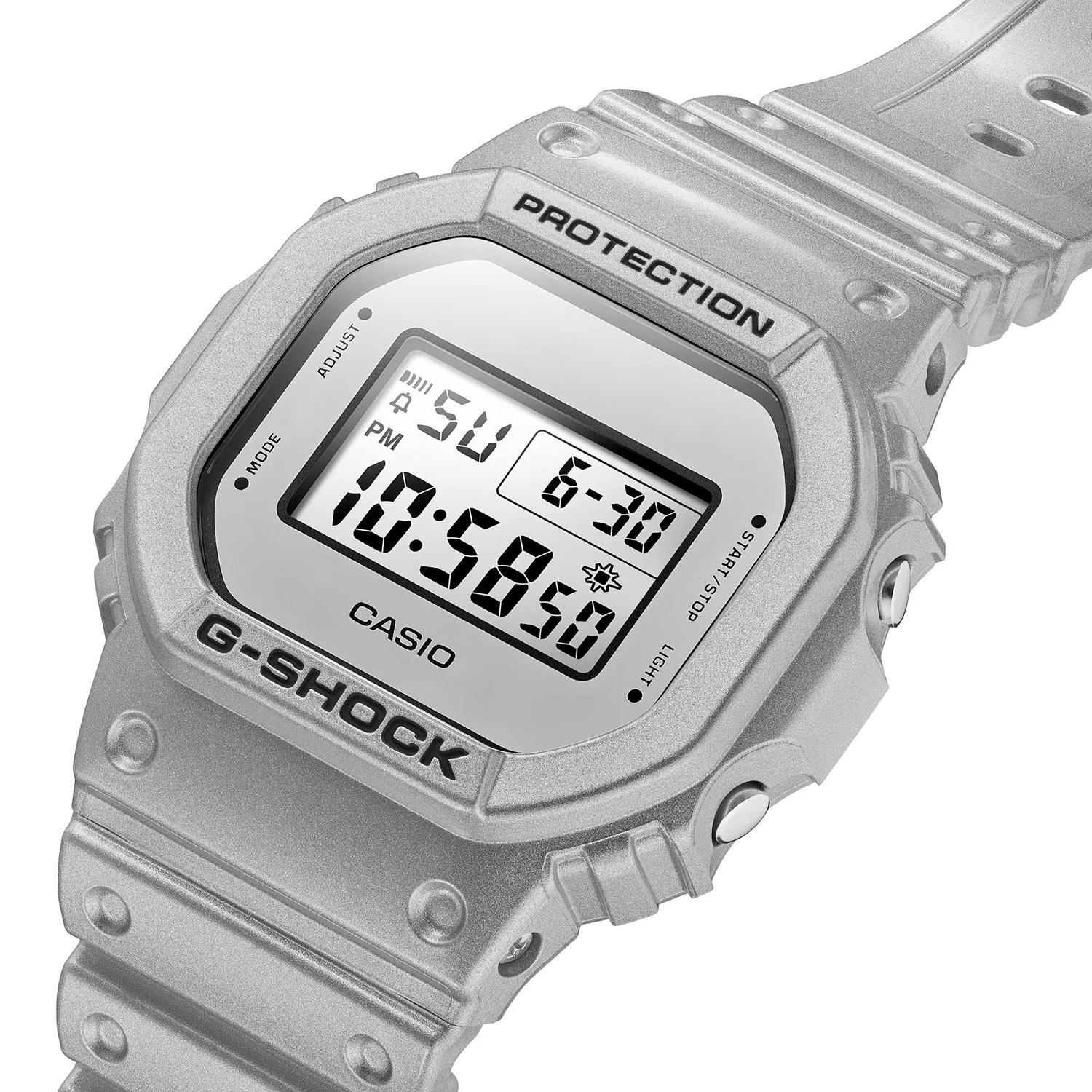 Casio G-Shock The Origin Digital Watch Silver Tone DW-5600FF-8ER 