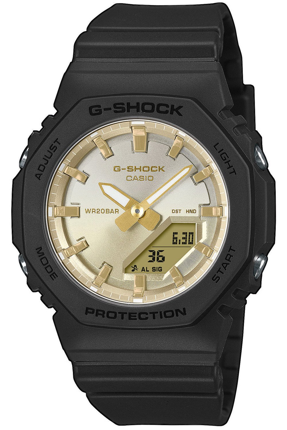 Casio GMA-P2100SG-1AER G-Shock Ana-Digi Damenuhr Schwarz/Goldfarben