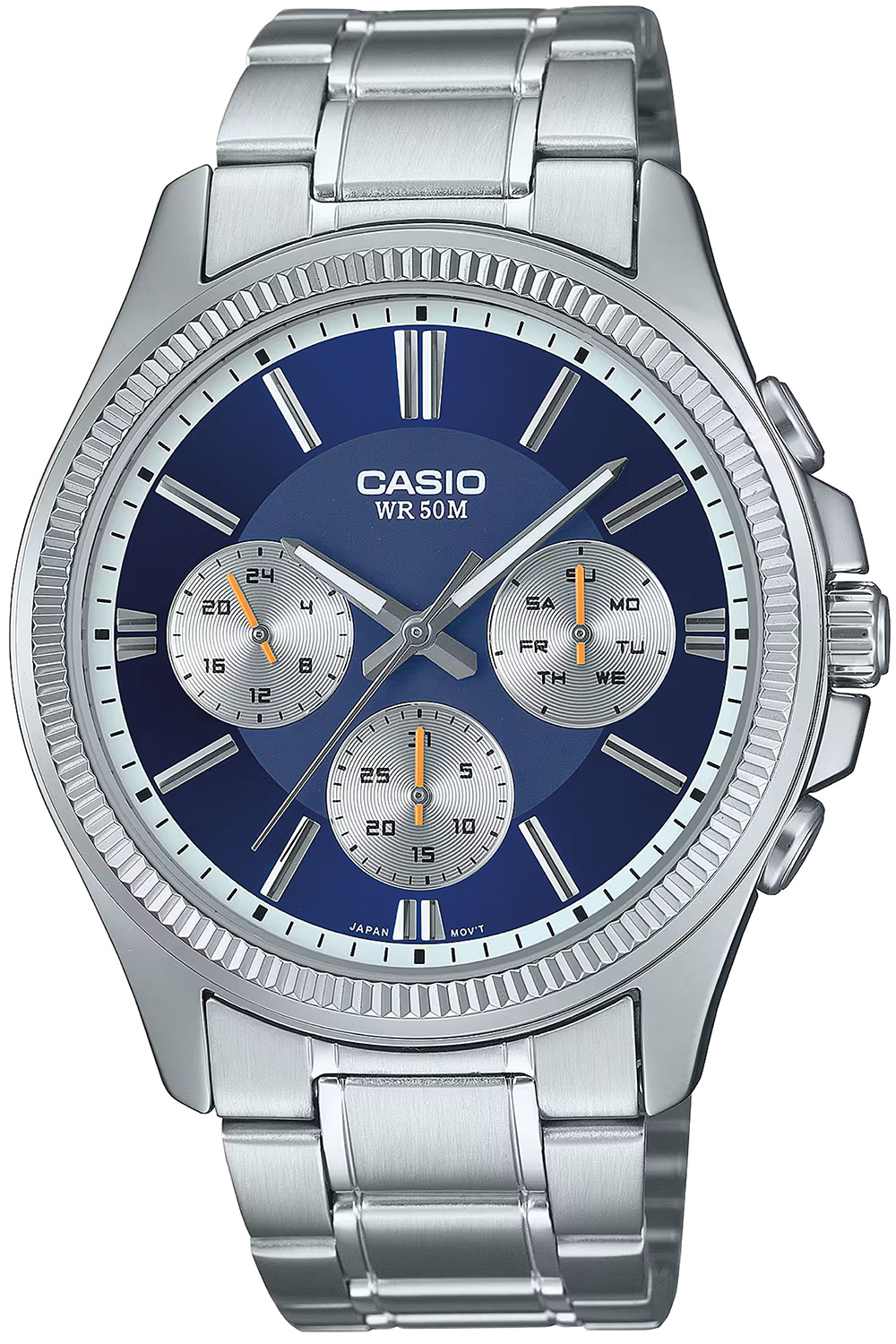 Casio MTP-1375PD-2A1VEF Herrenuhr Multifunktion Stahl/Dunkelblau