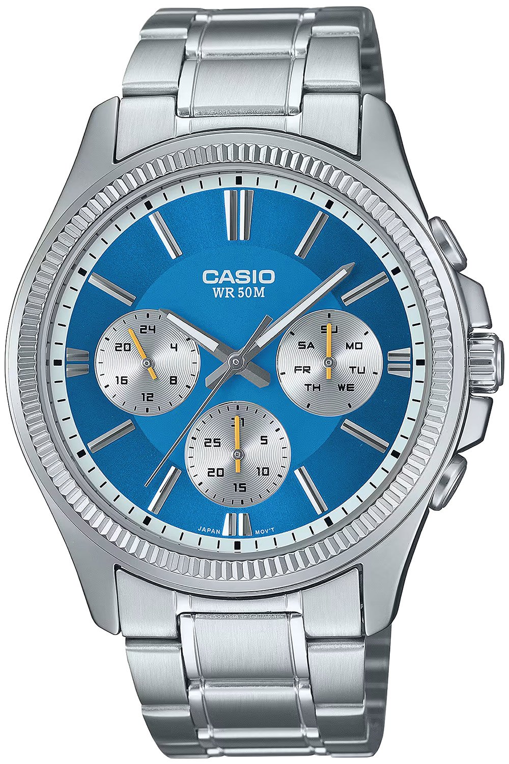 Casio MTP-1375PD-2A2VEF Herrenuhr Multifunktion Stahl/Blau