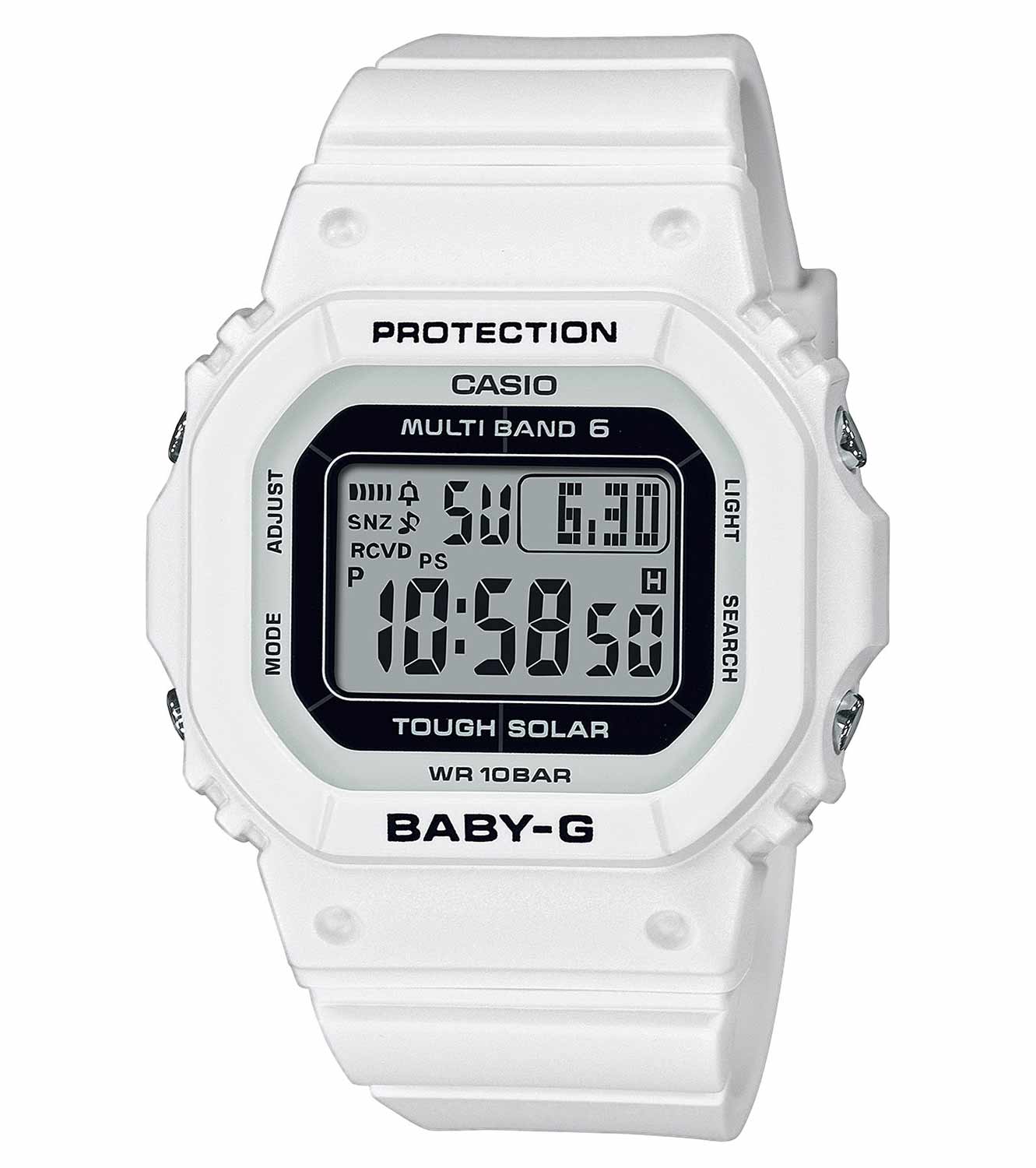 Casio BGD 5650 7ER Baby G Radio Controlled Solar Ladies Watch White