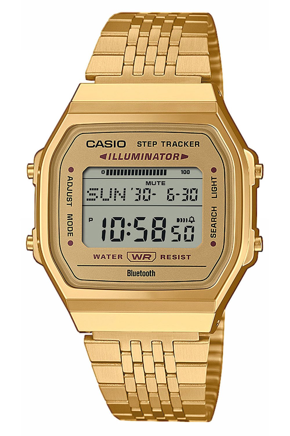 Casio ABL-100WEG-9AEF Vintage Iconic Digitaluhr Bluetooth Goldfarben