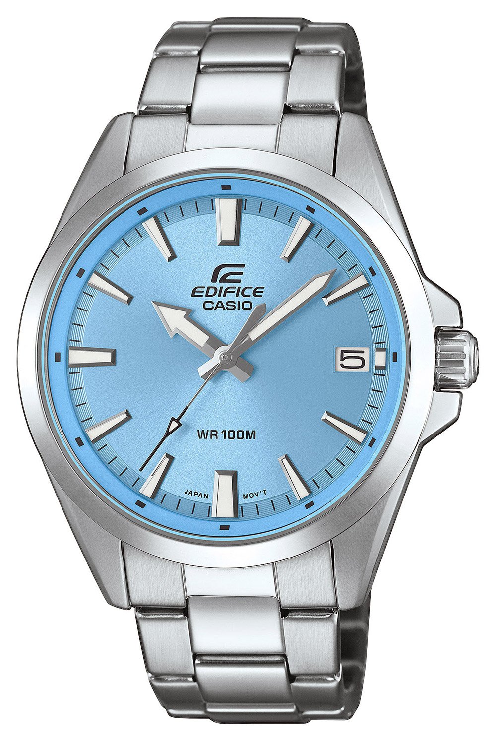 Casio EFV-100D-2BVUEF Edifice Herrenuhr Stahl/Hellblau