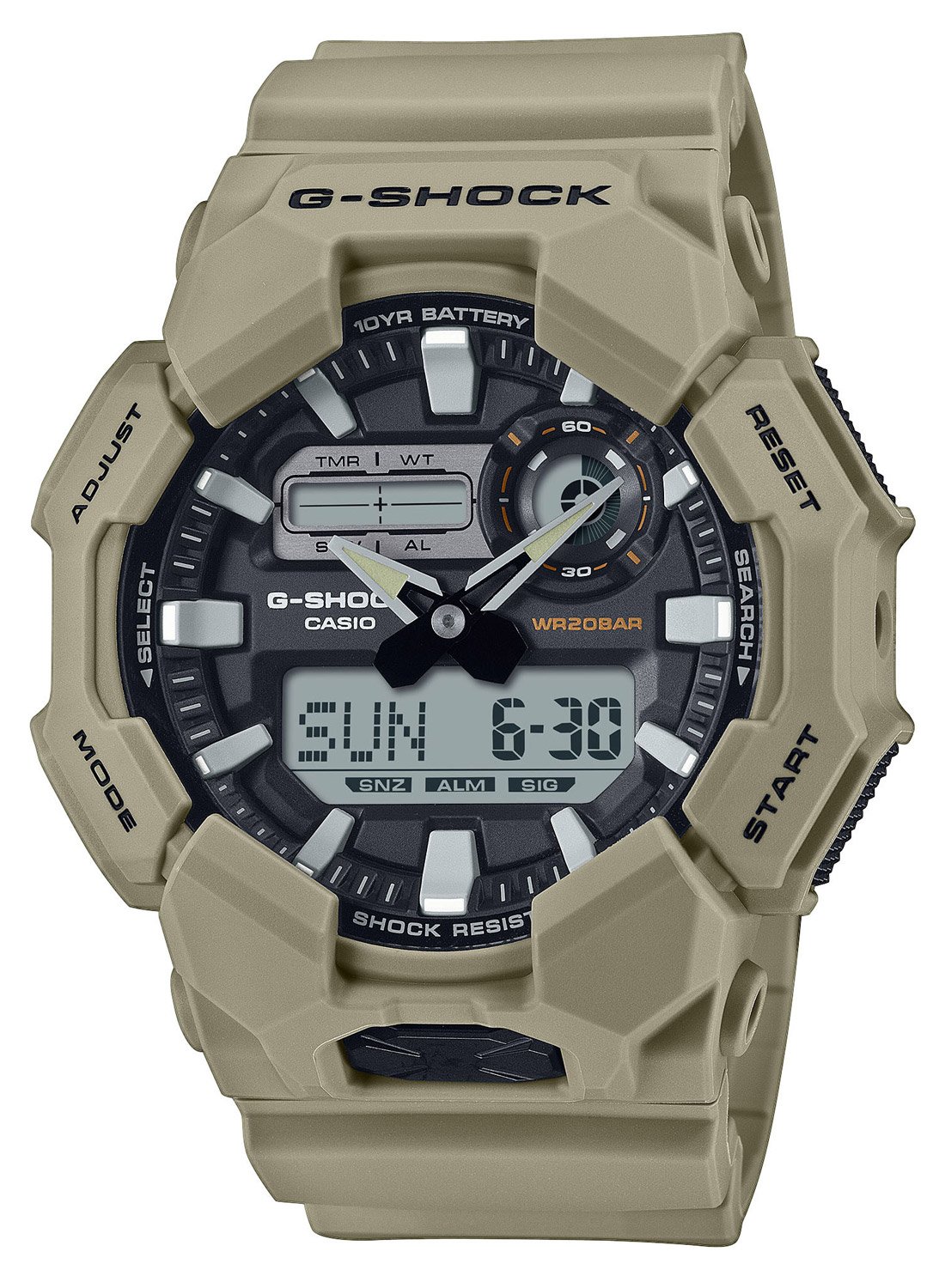 Casio GA-010-5AER G-Shock Classic Ana-Digi Herrenuhr Olivgrün