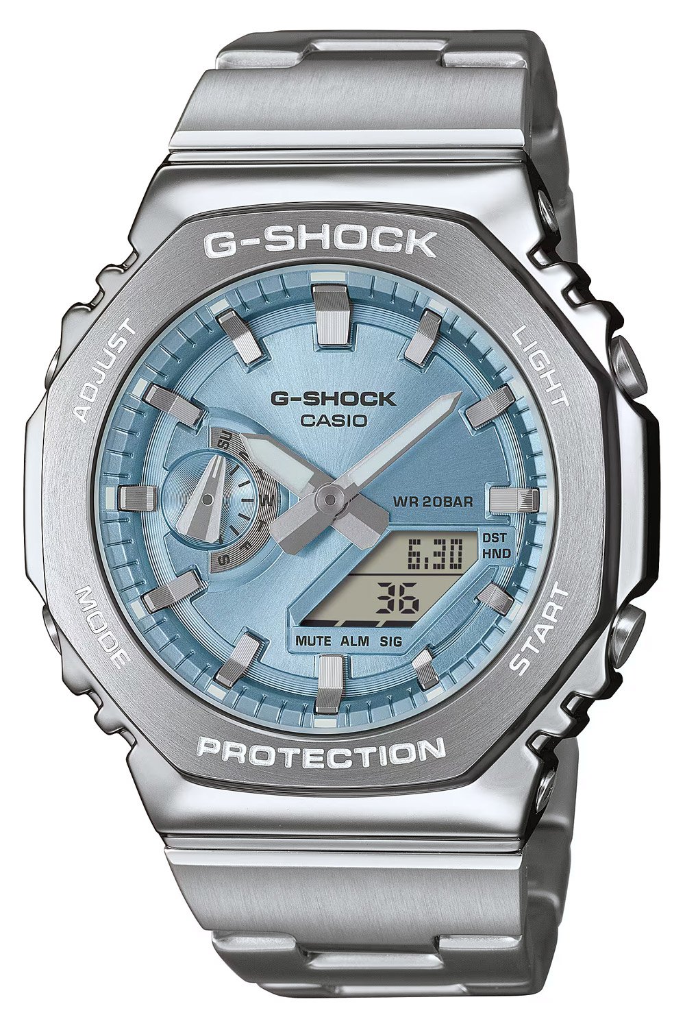 Casio GM-2110D-2AER G-Shock G-Steel Herrenuhr Hellblau