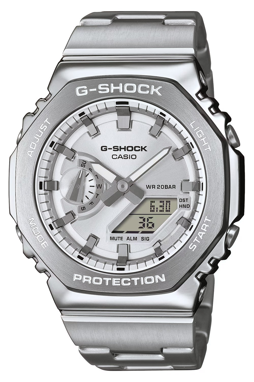 Casio GM-2110D-7AER G-Shock G-Steel Herrenuhr Silberfarben