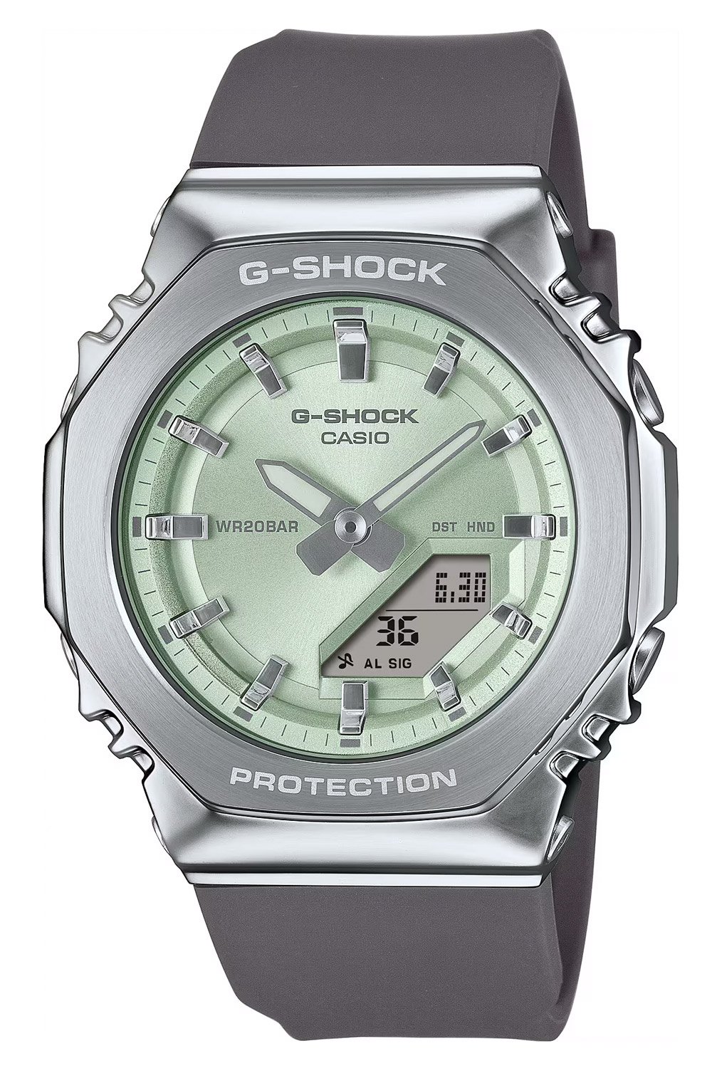 Casio GM-S2110-3AER G-Shock Classic Damenuhr Grau/Hellgrün