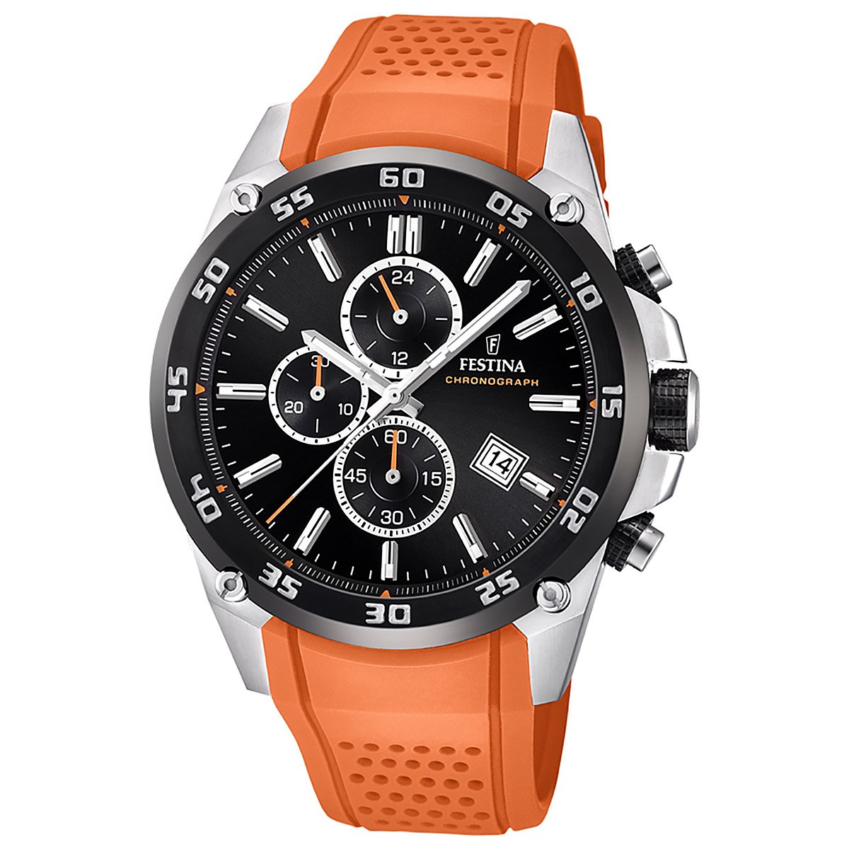 Festina F20330/4 Herrenuhr Chronograph Orange/Schwarz