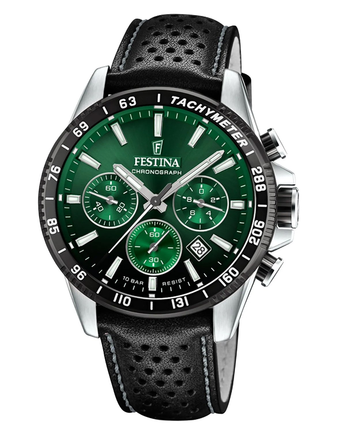 Festina F20561/5 Chronograph Herrenuhr Schwarz/Grün