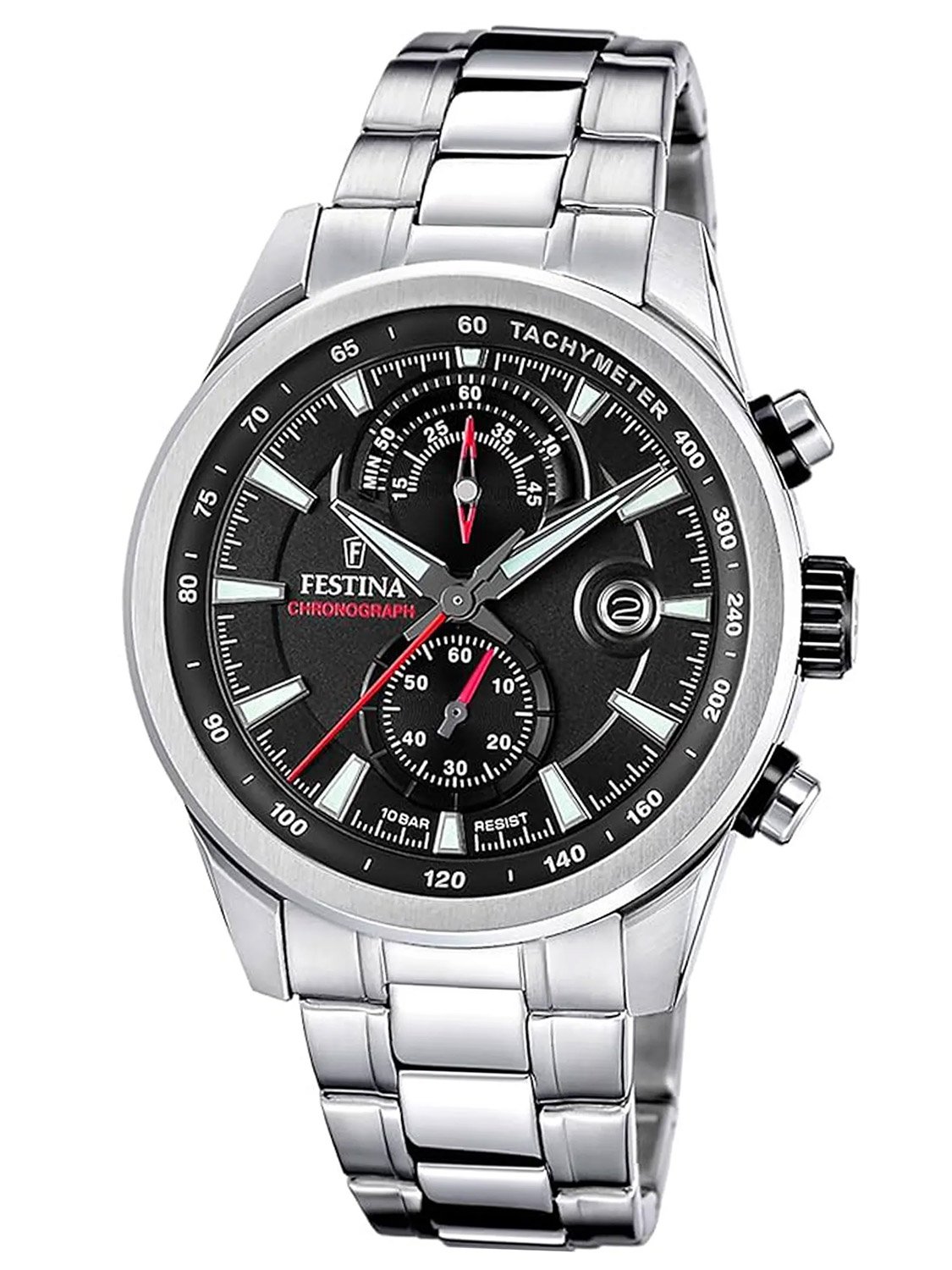 Festina F20694/6 Herren-Chronograph Stahl/Schwarz