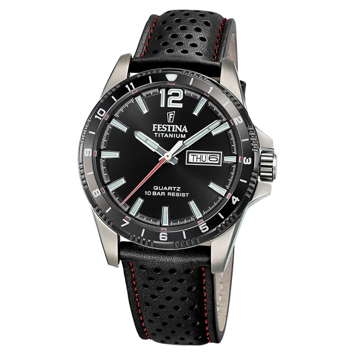 Festina F20699/4 Herrenuhr Quarz Titan mit Lederband