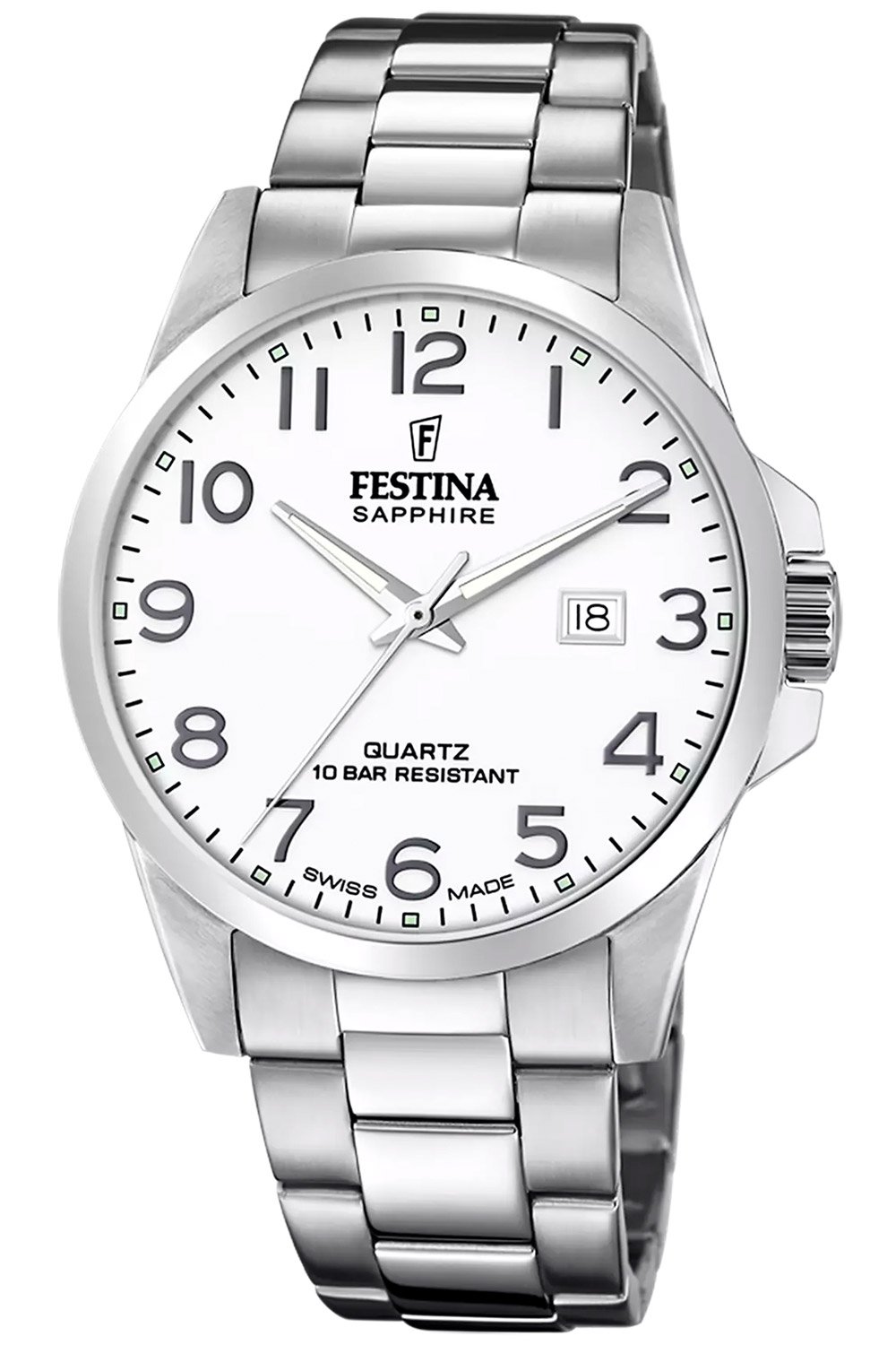 Festina F20024/1 Herrenuhr Stahlband mit Saphirglas