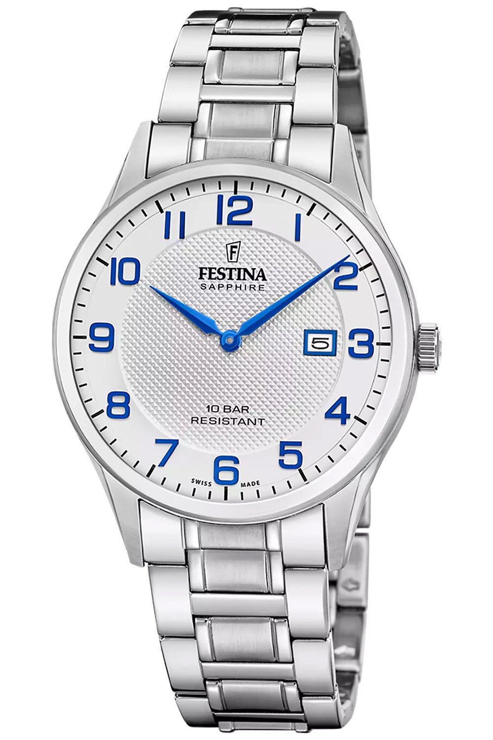 Festina F20067/1 Herrenuhr Stahl/Silberfarben mit Saphirglas