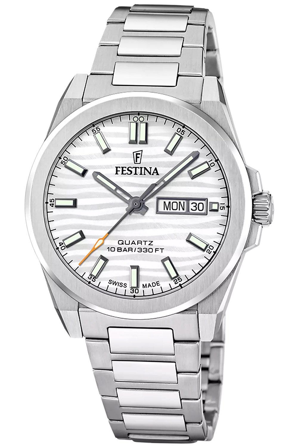 Festina F20073/1 Herrenuhr Silberfarben mit Saphirglas