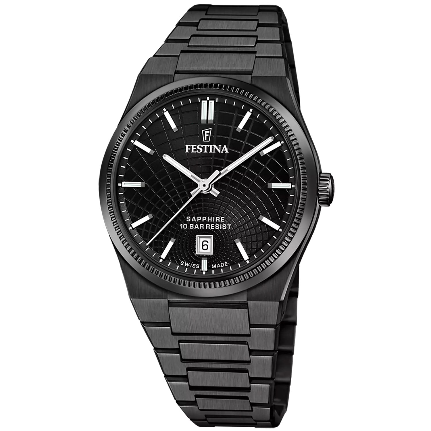 Festina F20080/1 Herrenuhr Schwarz mit Saphirglas