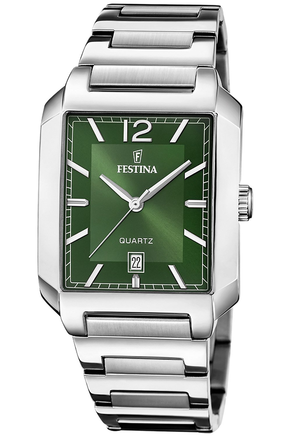 Festina F20677/5 Herren-Armbanduhr Rechteckig Stahl/Grün