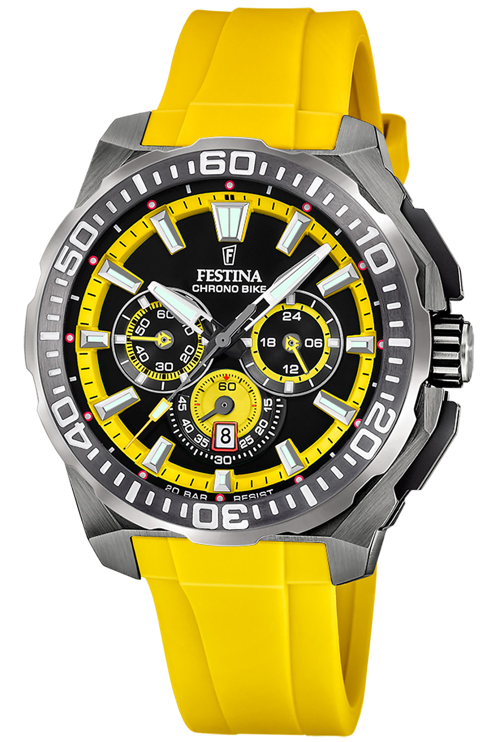 Festina F20725/1 Herrenuhr Chronograph Gelb/Anthrazit