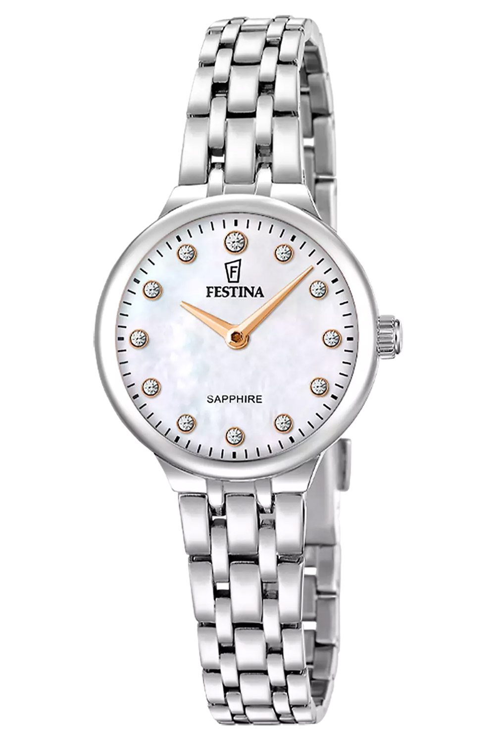 Festina F20744/1 Damenuhr Quarz Silberfarben/Perlmutt