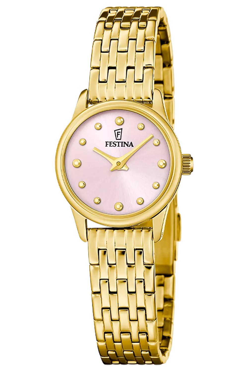 Festina F20750/2 Damen-Armbanduhr Quarz Goldfarben/Rosa