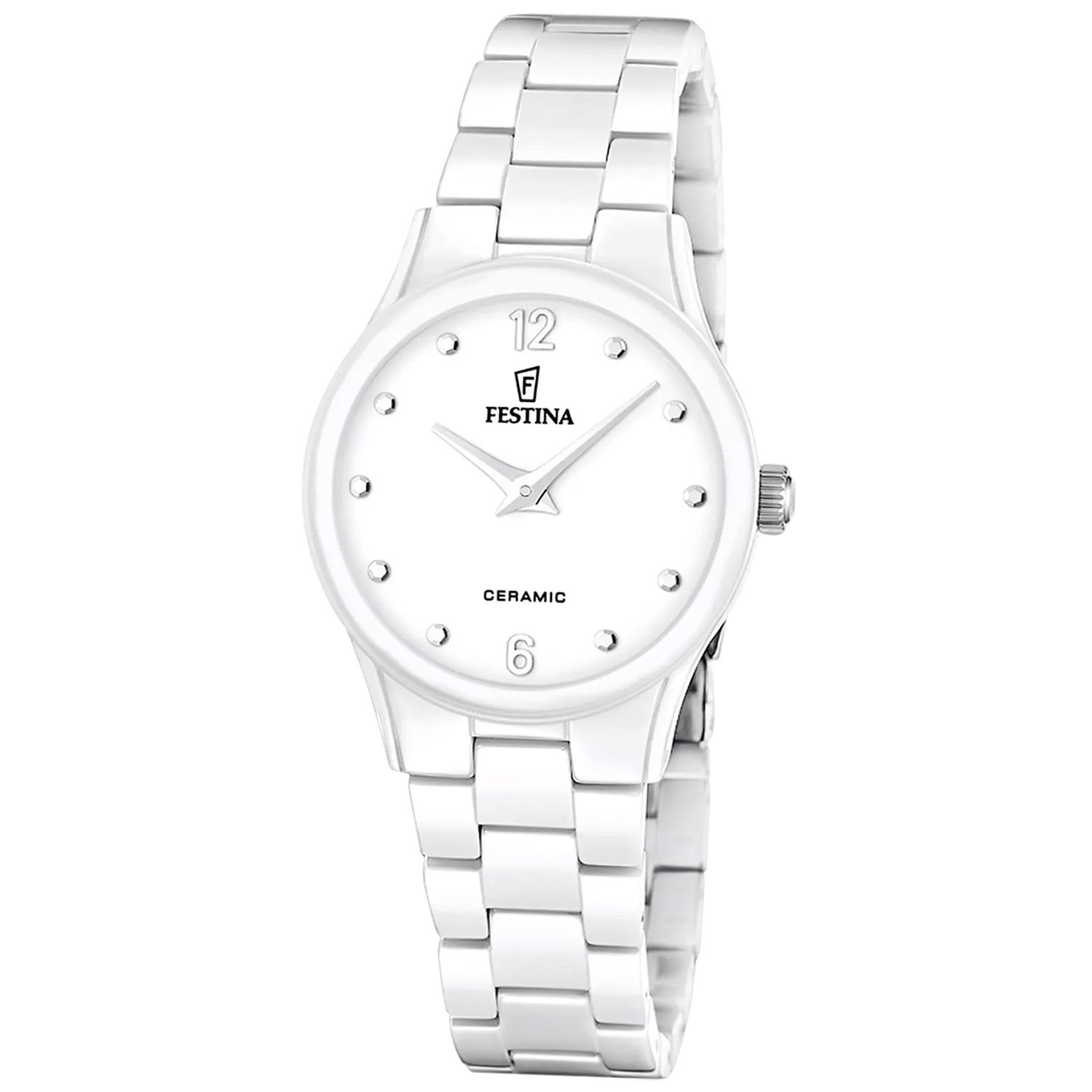 Festina F20751/1 Damen-Armbanduhr Keramik Weiß