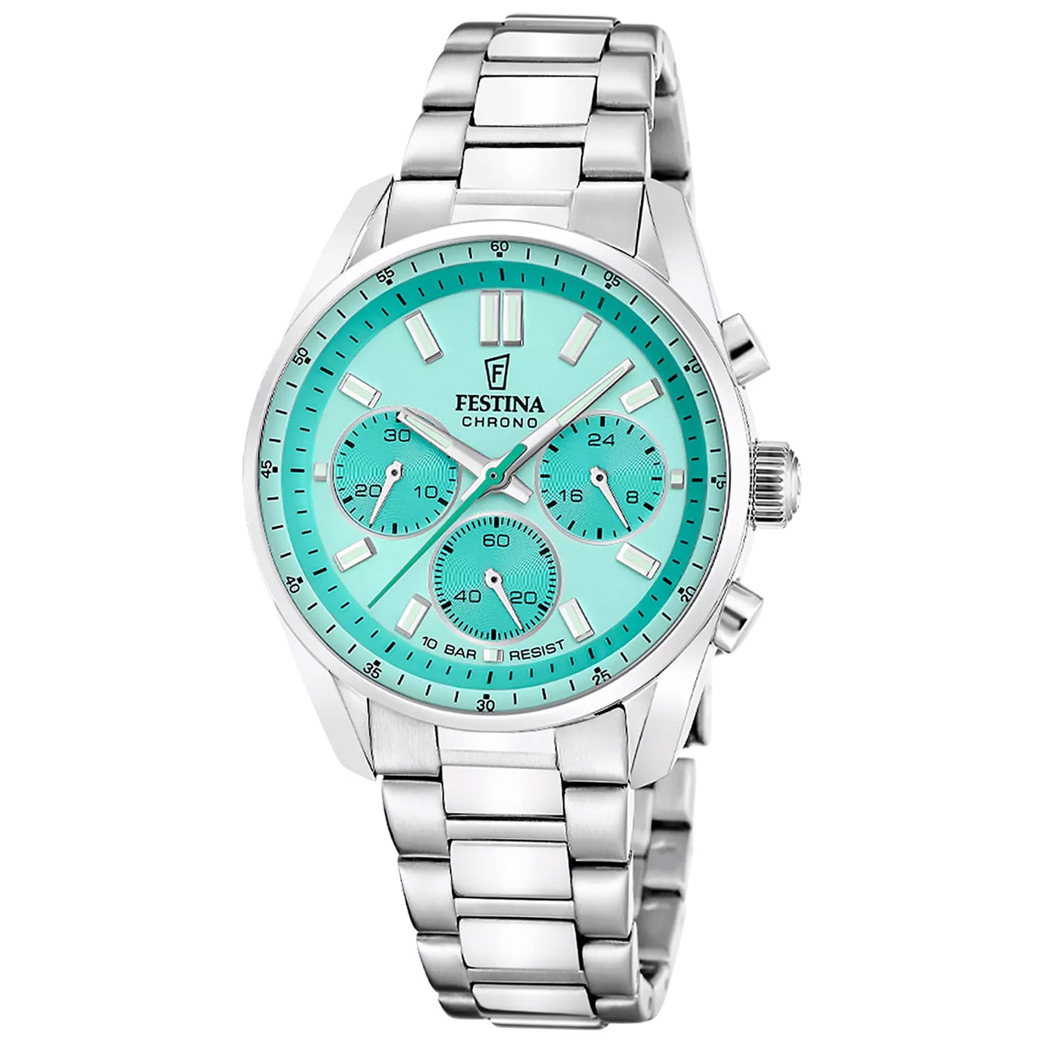 Festina F20753/3 Unisex-Uhr Boyfriend Chronograph Stahl/Türkis Festina F20753/3 Unisex-Uhr Boyfriend Chronograph Stahl/Türkis