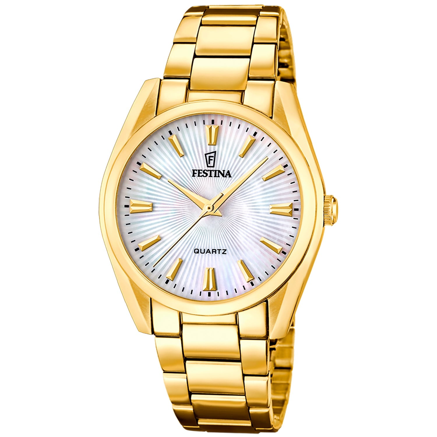 Festina Festina F20640/A Damenuhr Quarz Goldfarben/Perlmutt