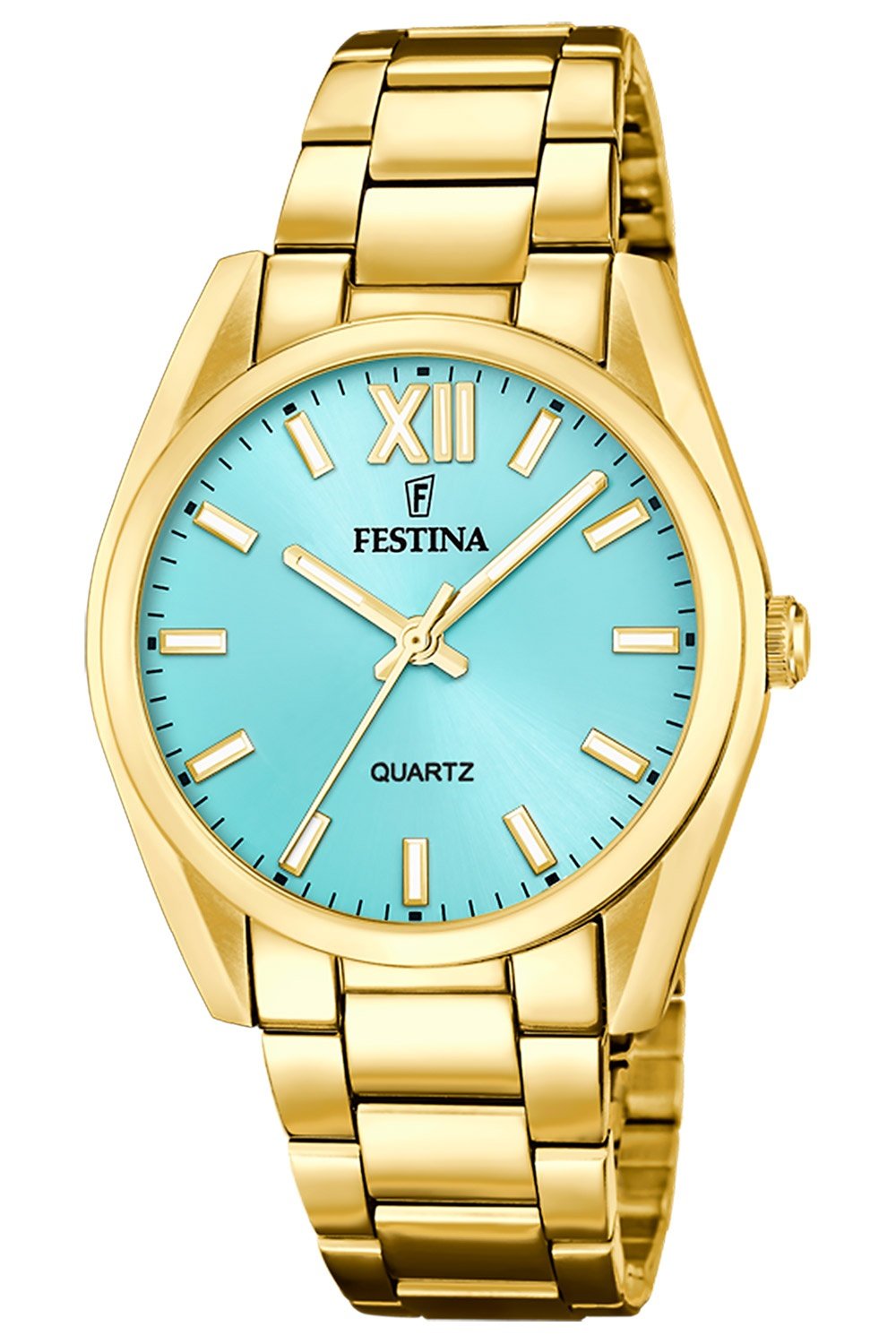 Festina F20640/2 Damenuhr Quarz Goldfarben/Türkis