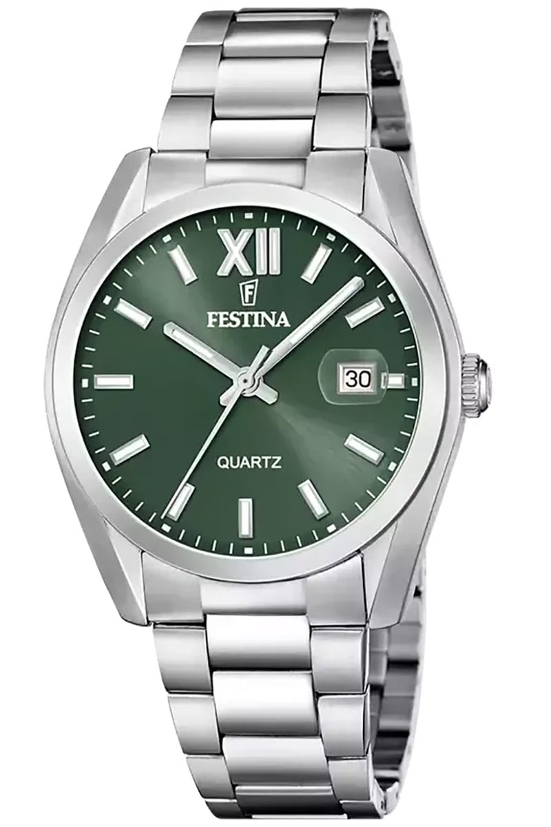 Festina F20707/5 Herrenuhr Quarz Stahl/Dunkelgrün