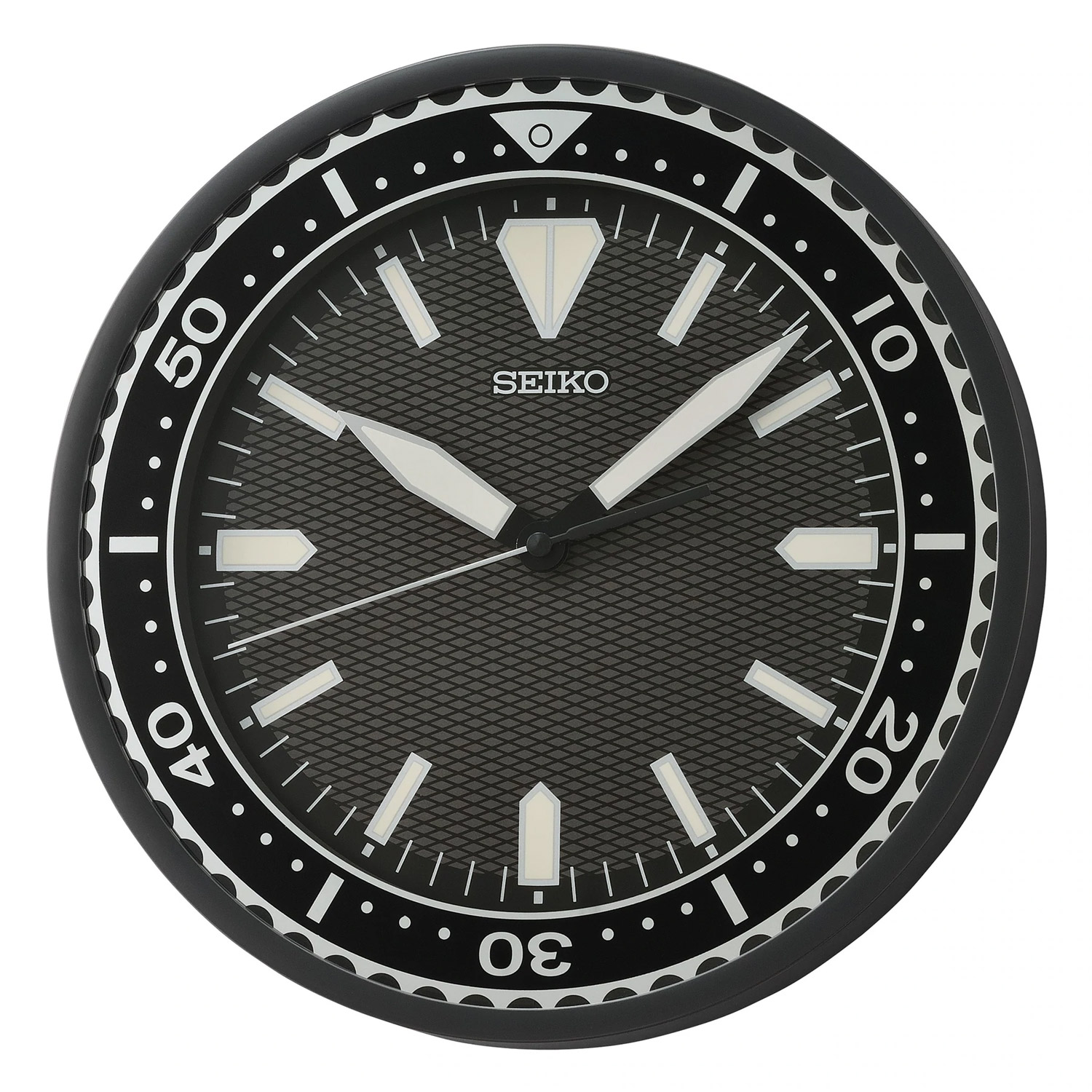 SEIKO QXA791K Wall Clock with Quiet Movement Black 30 cm