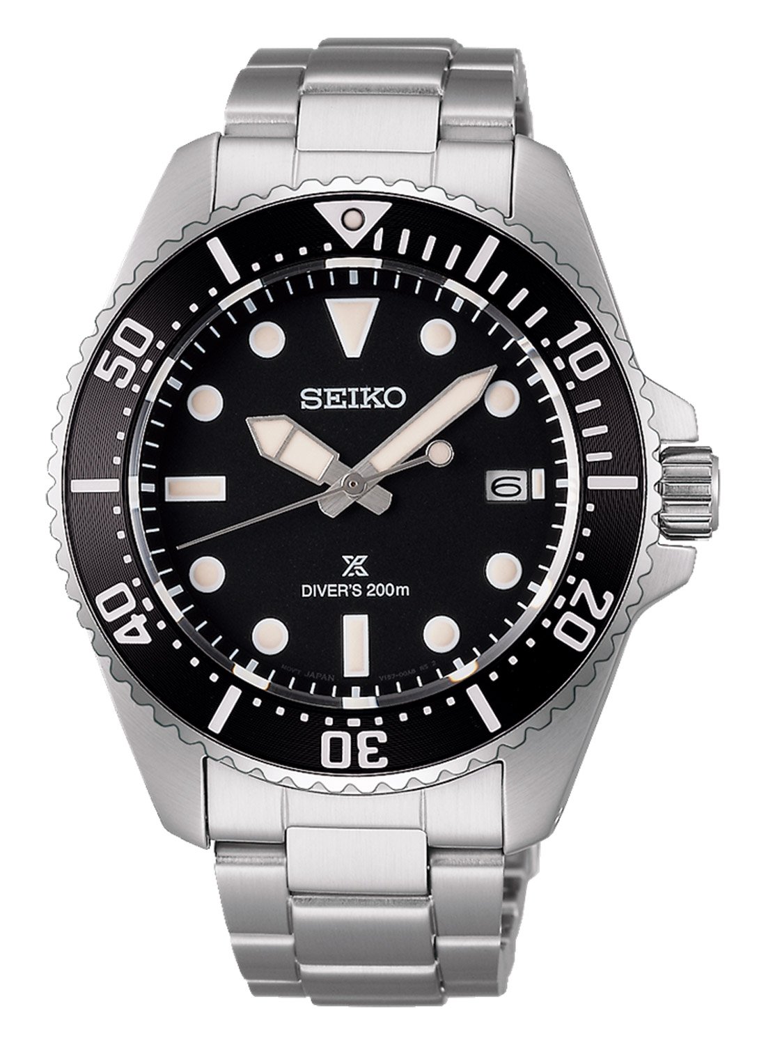 Seiko SNE597P1 Prospex Sea Herren-Solaruhr für Taucher Schwarz