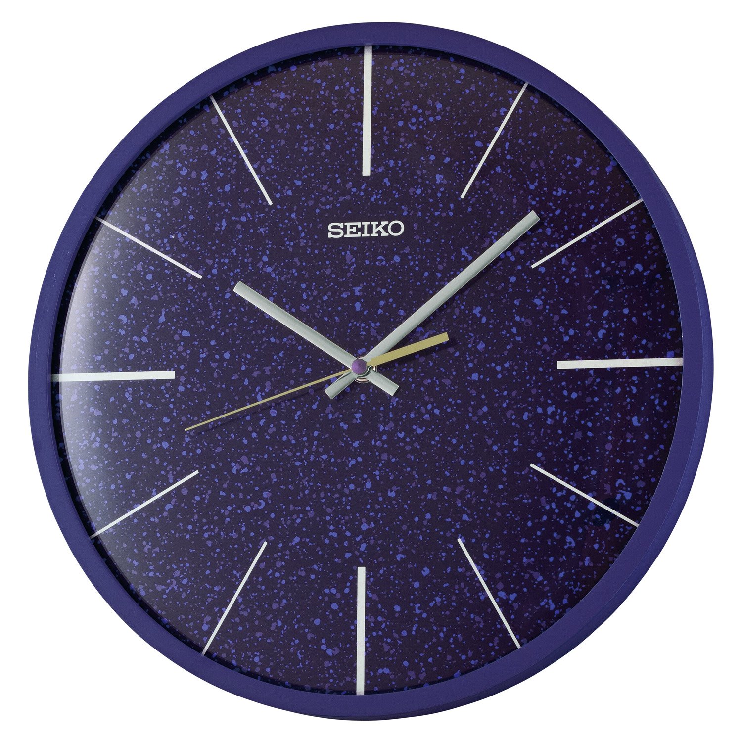 Seiko QXA828A Wanduhr Quarz mit Leisegang Blau