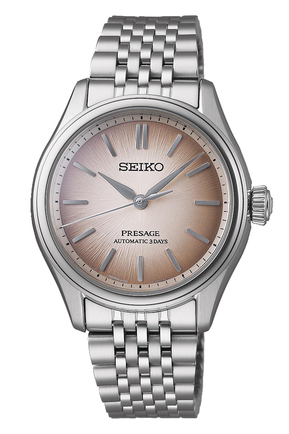 Seiko SPB523J1 Presage Armbanduhr Automatik Stahl/Hellbraun