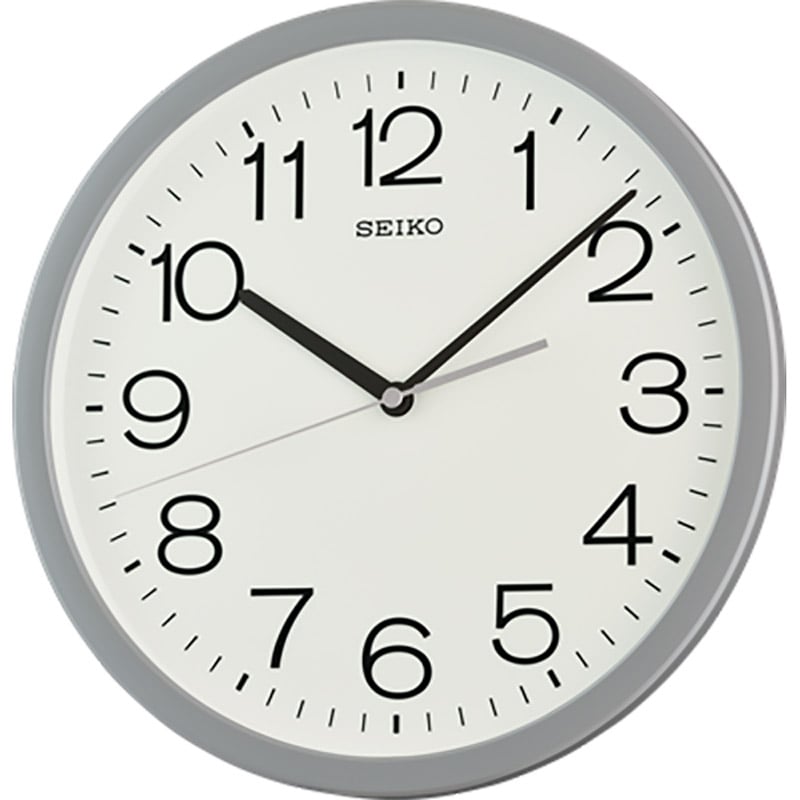 Seiko QXA847N Wanduhr Quarz Hellgrau Gut Ablesbar