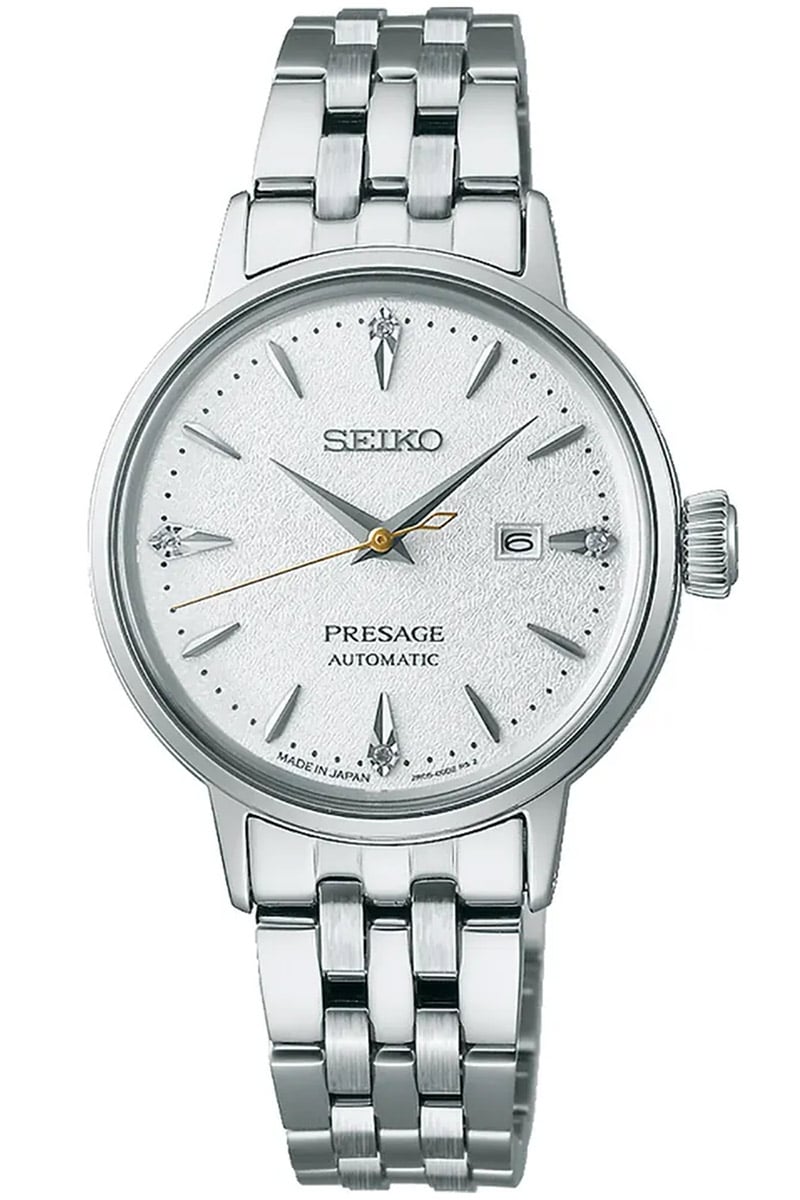 Seiko SRE017J1 Presage Damenuhr Automatik Silberfarben