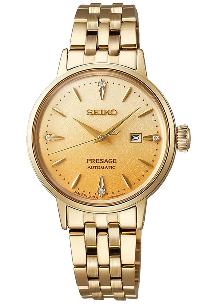 Seiko SRE018J1 Presage Damenuhr Automatik Goldfarben
