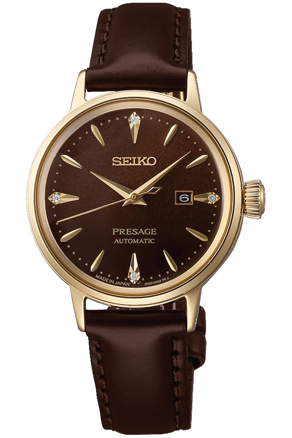 Seiko SRE020J1 Presage Damen-Armbanduhr Automatik Dunkelbraun
