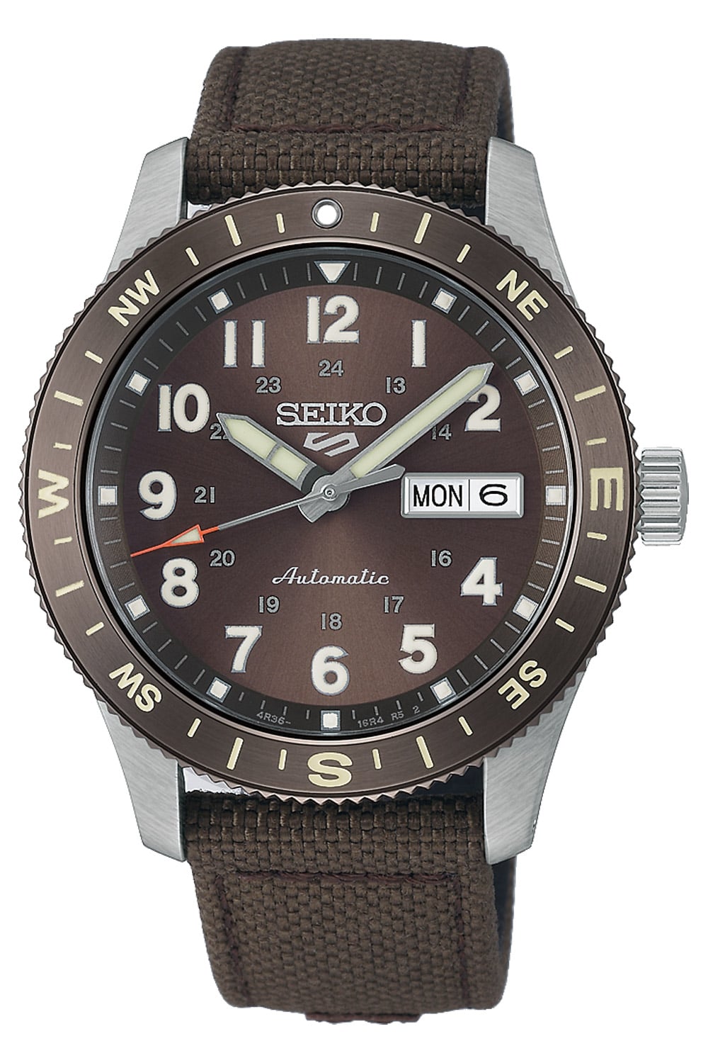 Seiko HDB009K1 Herren-Automatikarmbanduhr Dunkelbraun
