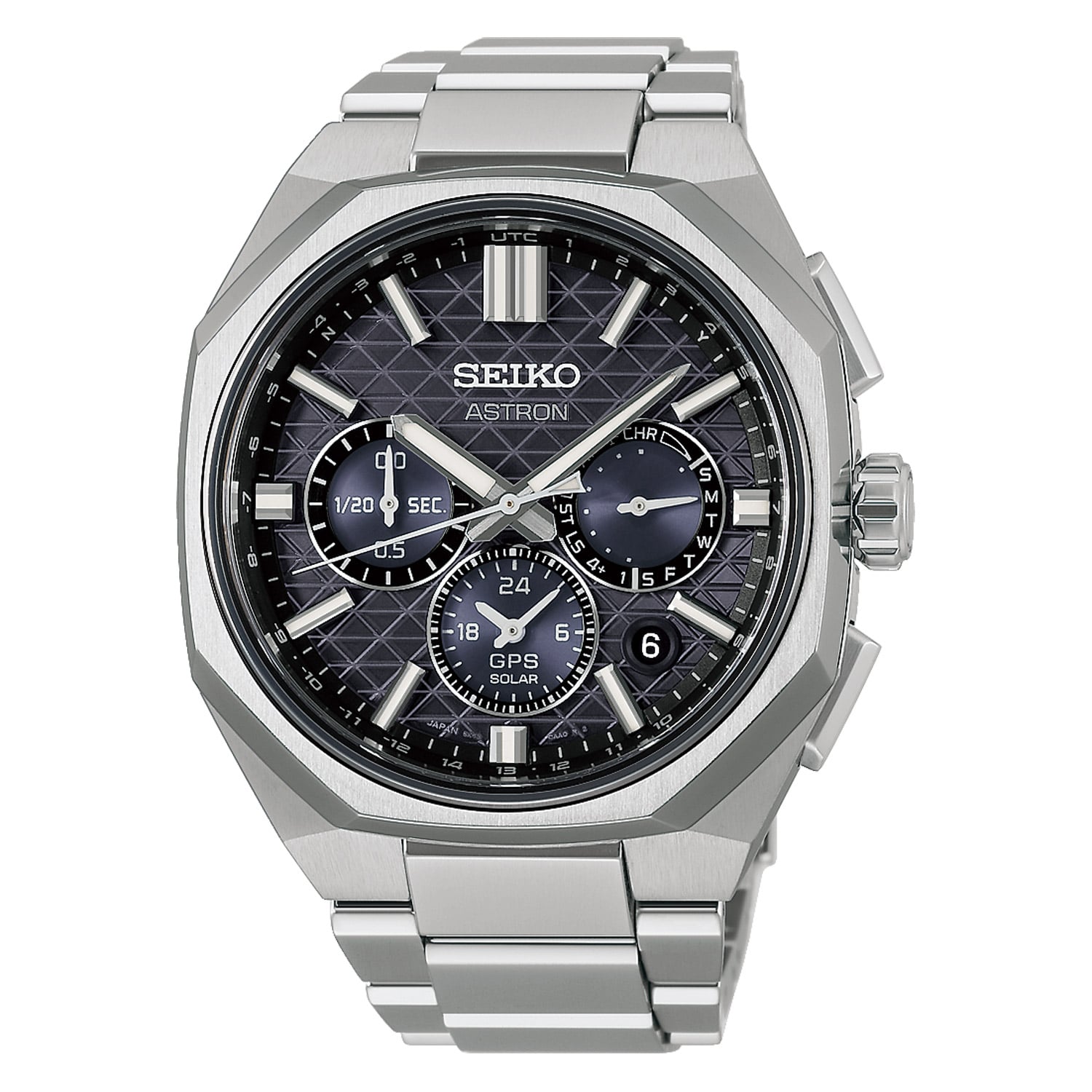 Seiko HAB002J1 Astron GPS Herren-Solaruhr Chronograph Titan/Schwarz