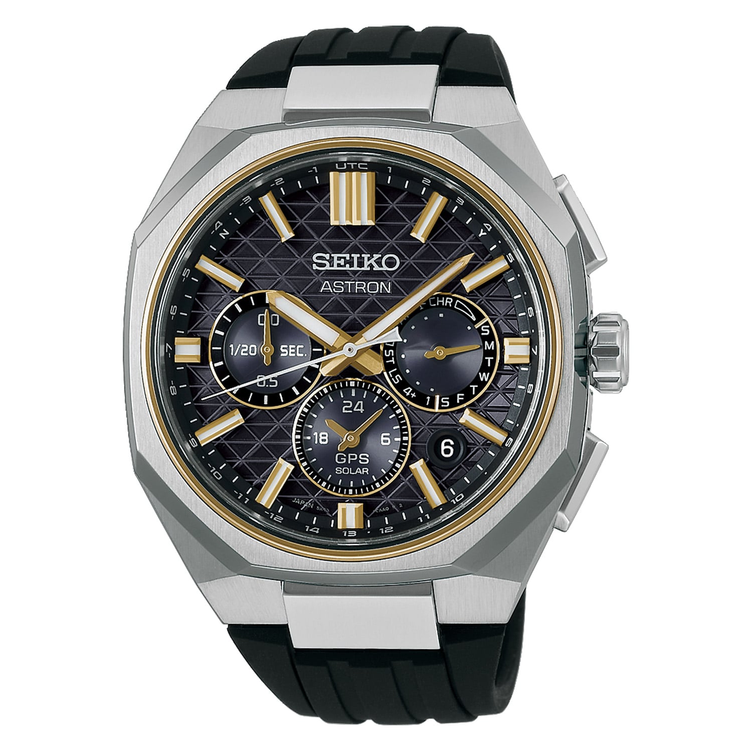 Seiko HAB003J1 Astron GPS Solar Herrenuhr Chronograph Bicolor