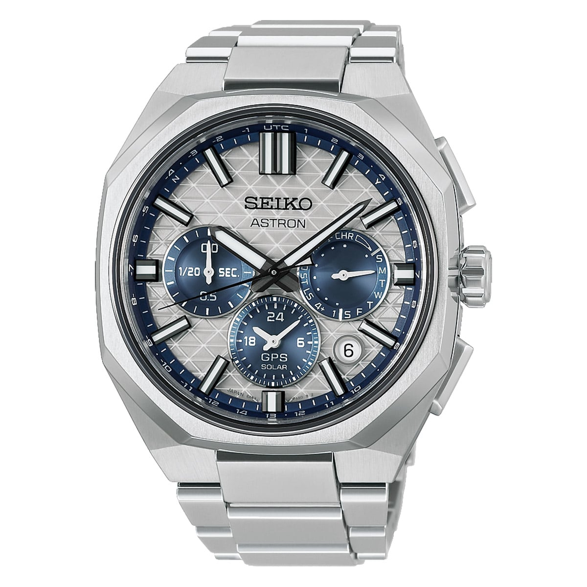 Seiko HAB004J1 Astron GPS Herren-Solaruhr Chronograph Titan/Blau LE