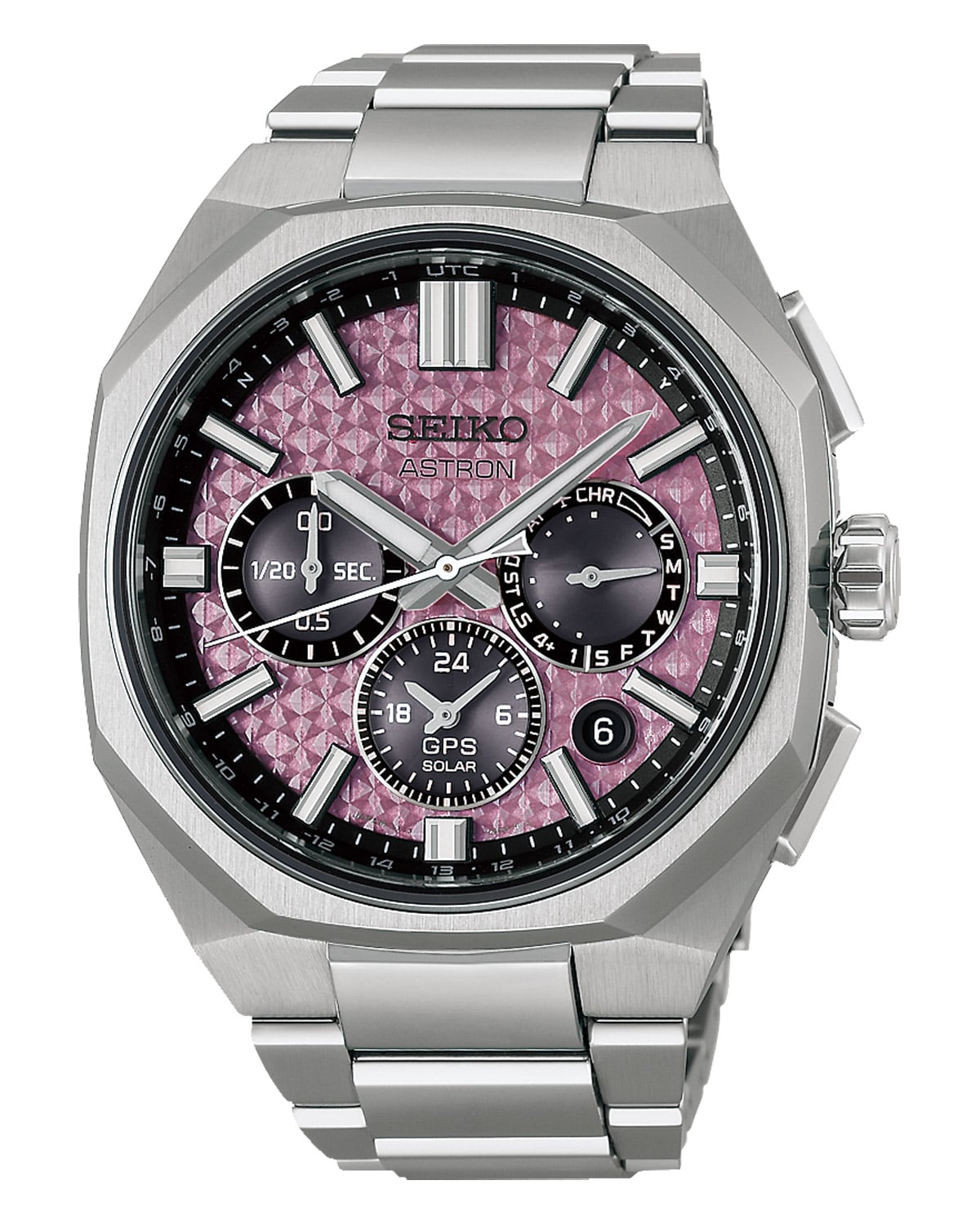Seiko HAB006J1 Astron GPS Solaruhr für Herren Chronograph Titan/Rosa LE