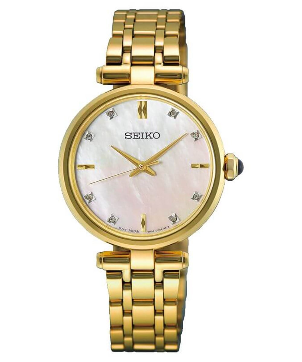 Seiko HGH008P1 Damen-Armbanduhr Quarz Goldfarben